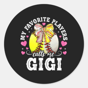 Pegatina Redonda Mis jugadores favoritos me llaman Gigi Bysebyll So