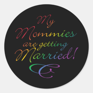 Pegatina Redonda Mis Momias Se Casan