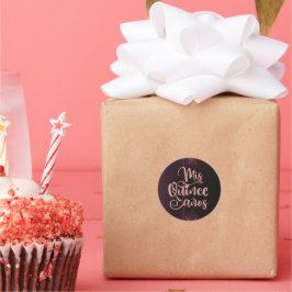 Pegatina Redonda Mis Quince Años Round Stickers | Elegant Burgundy 