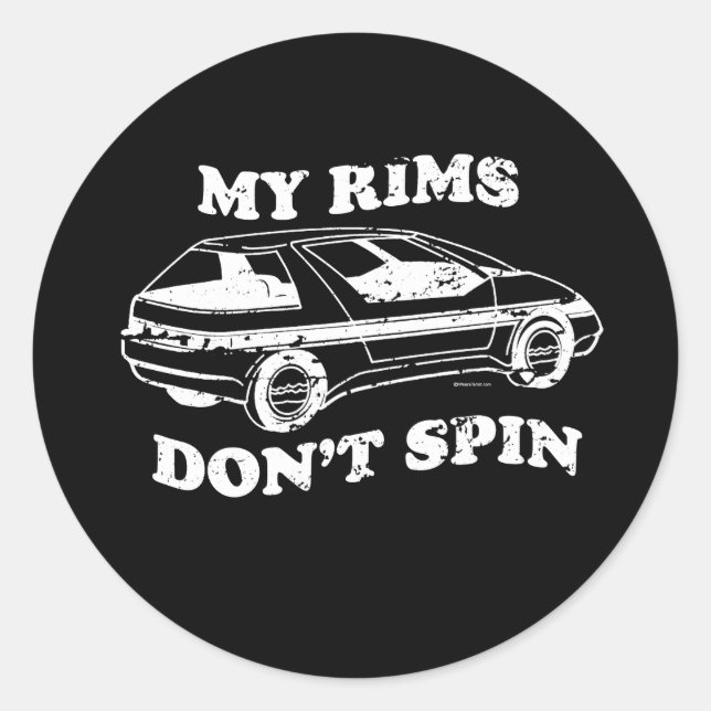 Pegatina Redonda MIS RÍOS NO DAN Camiseta (Anverso)