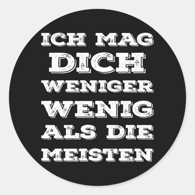 Pegatina Redonda Misanthrope Introverted I Like You (Anverso)