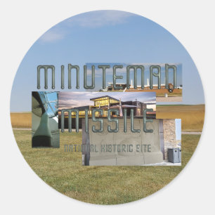 Pegatina Redonda Misil Minuteman ABH