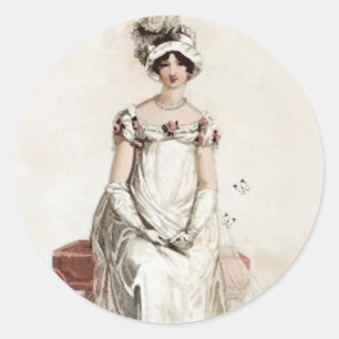 Pegatina Redonda "Miss Bennet"