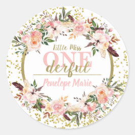 Pegatina Redonda Miss ONEmaravillosas Pegatinas