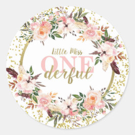 Pegatina Redonda Miss ONEmaravillosas Pegatinas