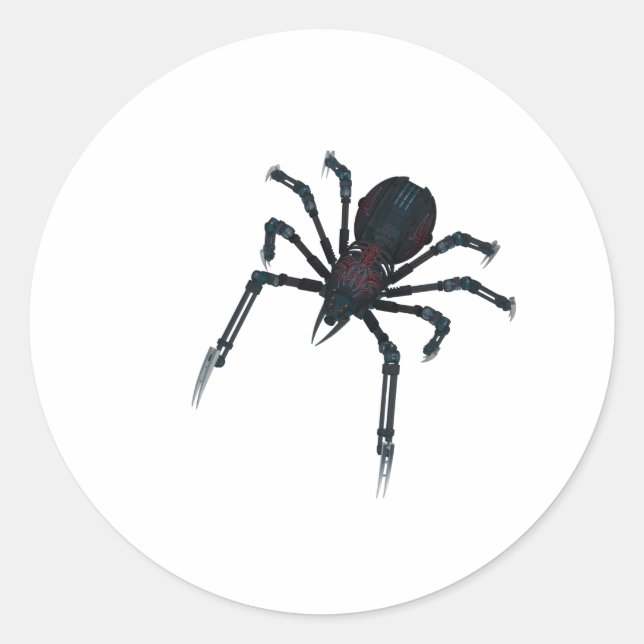 Pegatina Redonda Miss Spider (Anverso)