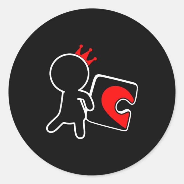 Pegatina Redonda Missing Ece Heart Puzzle Couple Matching Valentine (Anverso)