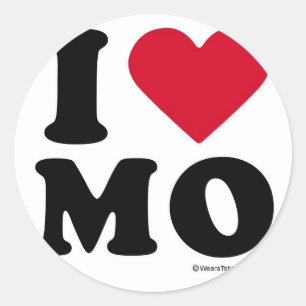 PEGATINA REDONDA MISSOURI - "AMO EL MES" "QUE AMO MISSOURI"