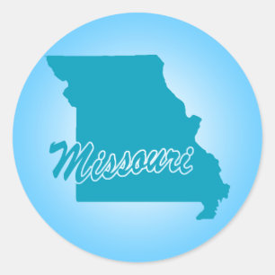Pegatina Redonda Missouri Estatal