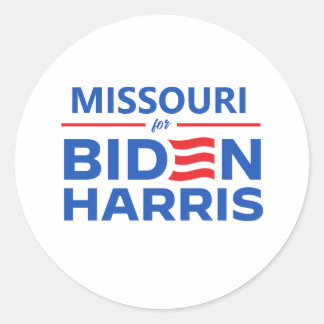 Pegatina Redonda Missouri para Biden Harris
