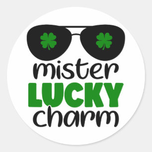Pegatina Redonda Mister Lucky Charm 🍀 ✨