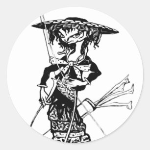 Pegatina Redonda Mistigris de "The City Curious"