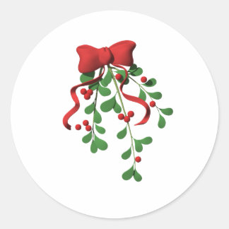 Pegatina Redonda Mistletoe