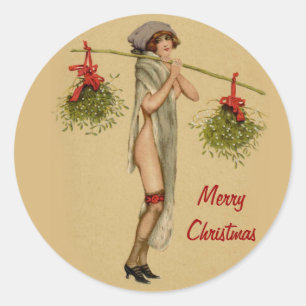 Pegatina Redonda Mistletoe Miss 2