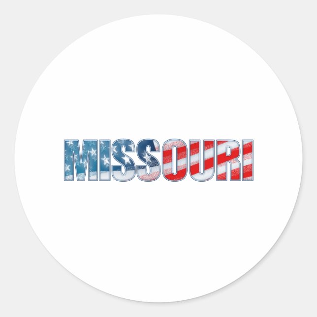 Pegatina Redonda Misuri (Anverso)