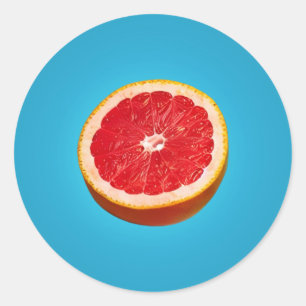 Pegatina Redonda Mitad pomelo