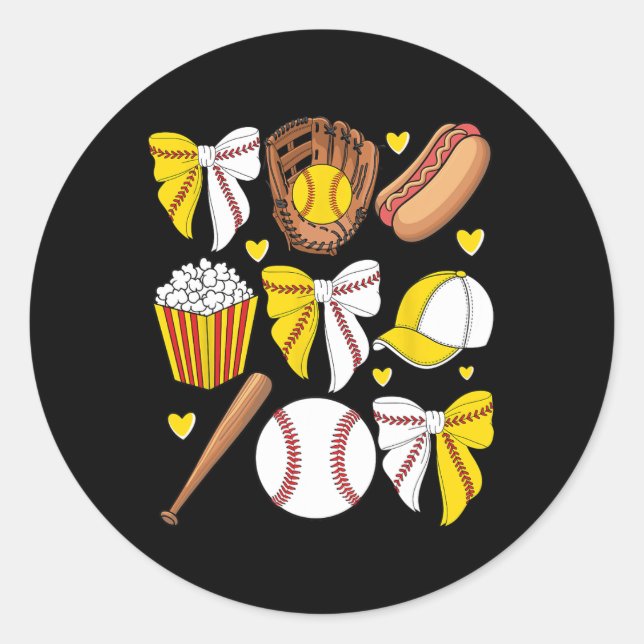 Pegatina Redonda Mitad Vender Y Softll Mom Mama Life Coquette Bow W (Anverso)