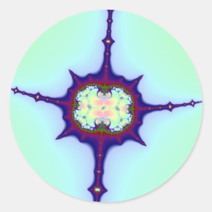 Pegatina Redonda Mitosis Fractal