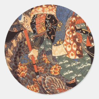 Pegatina Redonda Miyamoto Musashi