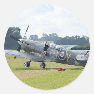 Pegatina Redonda MkIX Spitfire Al Descanso