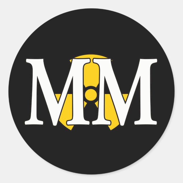 Pegatina Redonda MM - Mate de maquinista (Anverso)