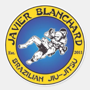 Pegatina Redonda mma jiu jitsu bjj