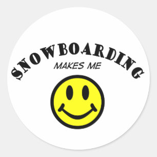 Pegatina Redonda MMS: Snowboarding