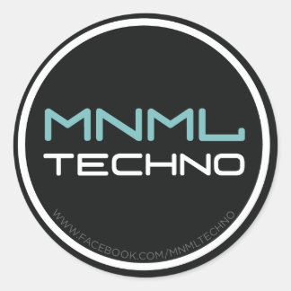 Pegatina Redonda MNML Techno sticker