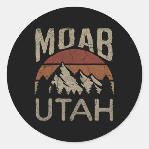 Pegatina Redonda Moab Utah Naturaleza Senderismo Al Aire Libre
