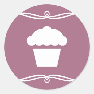 Pegatina Redonda mod cupcake