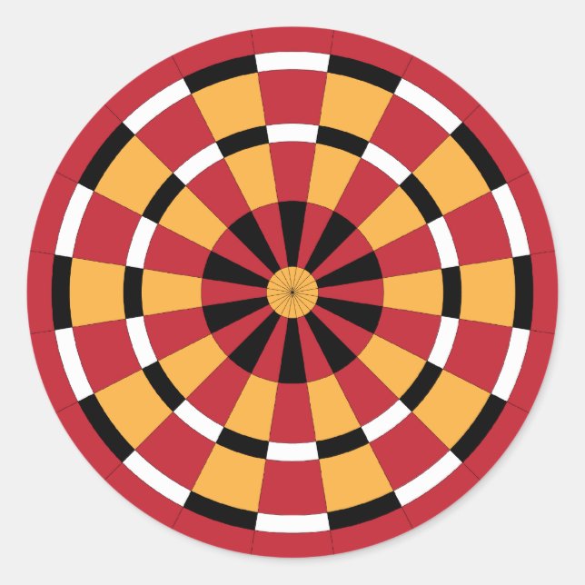 Pegatina Redonda Mod Dartboard (Anverso)