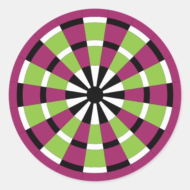 Pegatina Redonda Mod Dartboard (Anverso)