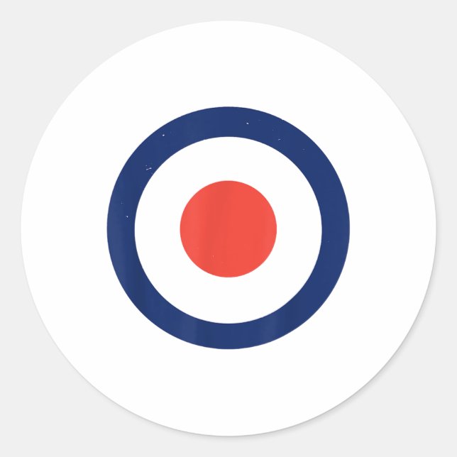 Pegatina Redonda Mod Target Bullseye Target _1 (Anverso)