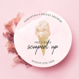 Pegatina Redonda Moda Agua Moderna Hielo Crema Ducha De Novias