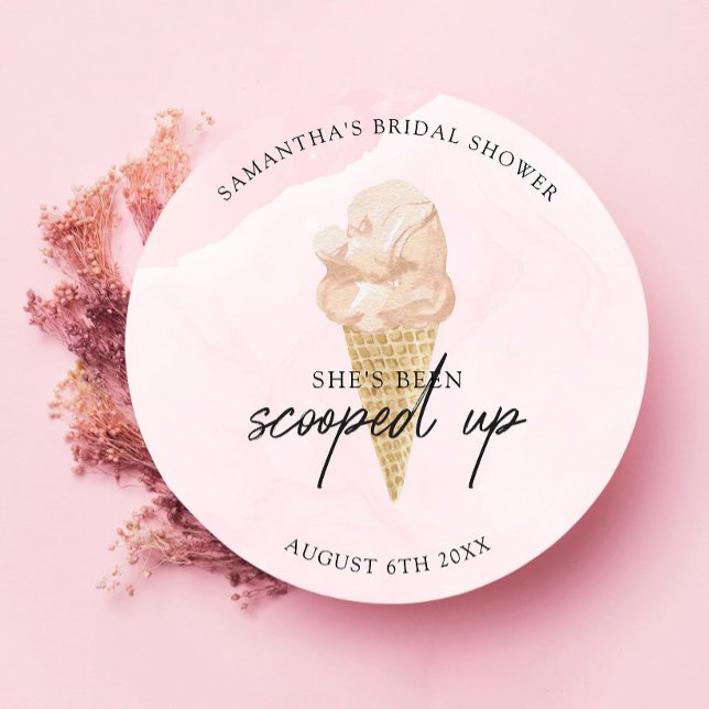 Pegatina Redonda Moda Agua Moderna Hielo Crema Ducha De Novias (Subido por el creador)