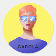 Moda amarilla y mujer de clase