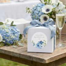 Moda Azul claro acuarela Floral Bridal Shower