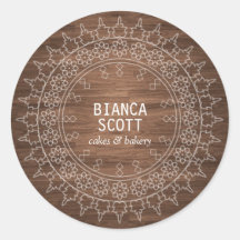 Moda Boho Mandala en madera oscura