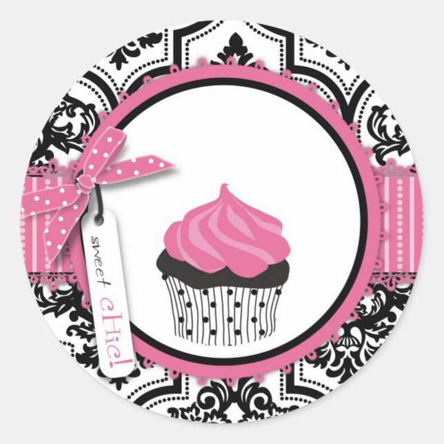 Pegatina Redonda Moda Boutique Cupcakes Pegatina_mbkemp (Anverso)