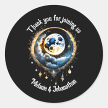 Moda celestial del cielo estrellado de luna llena