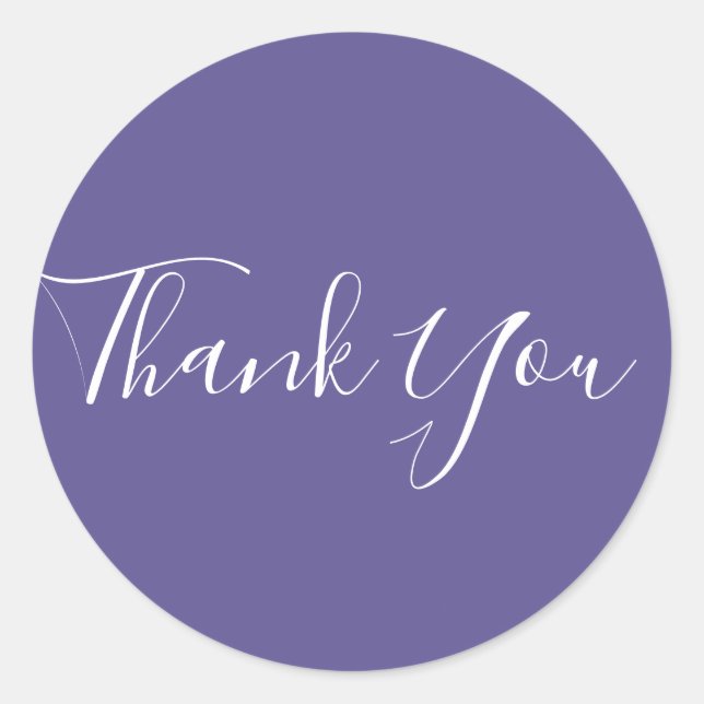 Pegatina Redonda Moda de color ultravioleta púrpura 2018 Glam Favor (Anverso)