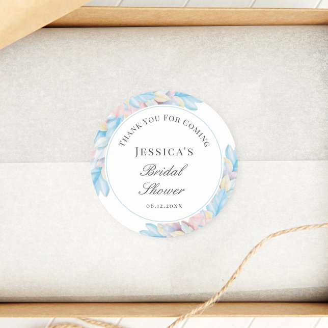 Pegatina Redonda Moda De País Ducha De Novias Gracias Por Venir (Subido por el creador)