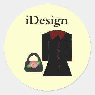 Pegatina Redonda Moda divertida - iDesign