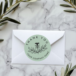 Pegatina Redonda Moda Elegant Lily ORDER GRACIAS PERSONALIZADO