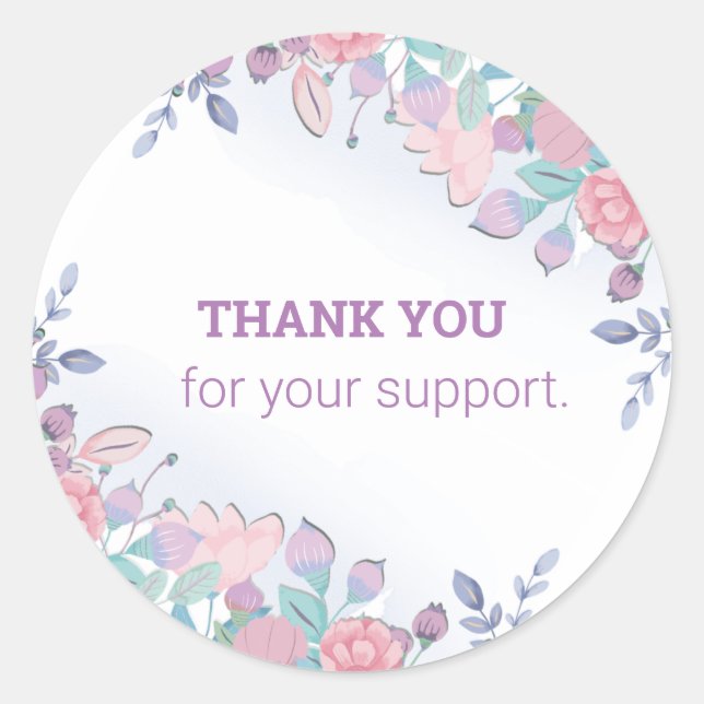 Pegatina Redonda Moda moderna acuarela Hidrangeas azules Floral (Anverso)