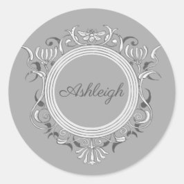 Pegatina Redonda Moda personalizada Decorativa floral