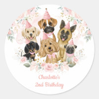 Moda Rubor Floral Dogs Cachorros Fiesta de cumplea