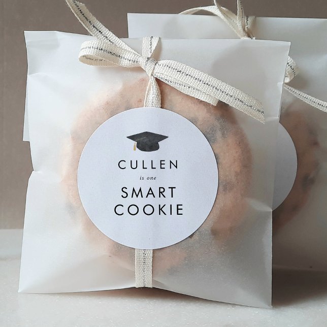 Pegatina Redonda Moda Título Uno Favor de Graduación de Cookie Inte (Subido por el creador)