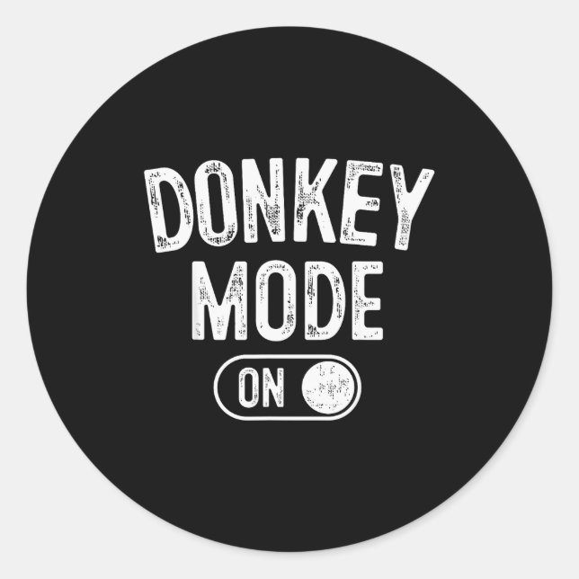 Pegatina Redonda Mode On Costume Funny Farmer Gift Falm Animal Love (Anverso)