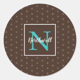 Pegatina Redonda Modelo de patrón de luces de torneado ID594